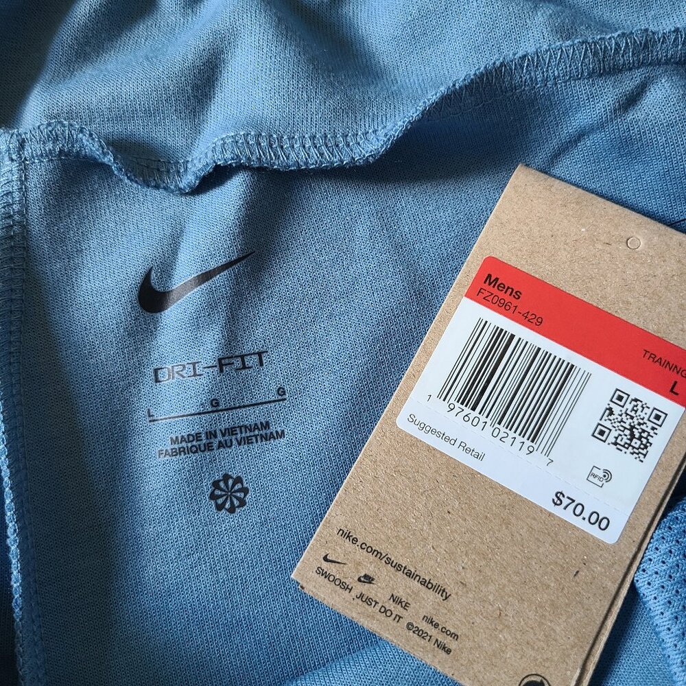 Nike Men's 7" Dri-FIT Unlined Performance Shorts Size L FZ0961-429 Off Blue - Picture 3 of 4